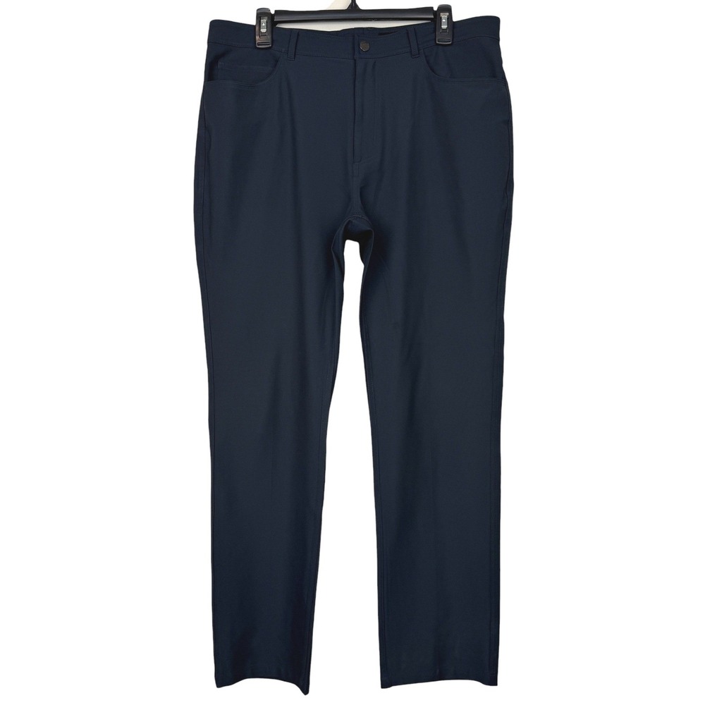 Dunning Everbest Golf Pants Mens 34x30 Performance Stretch Navy Blue Zip